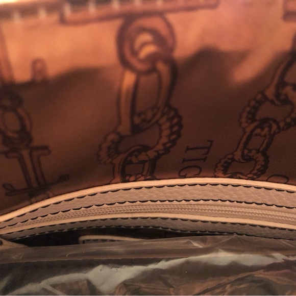 Tignanello Pebble Leather Colorblock Satchel - Picture 10 of 15